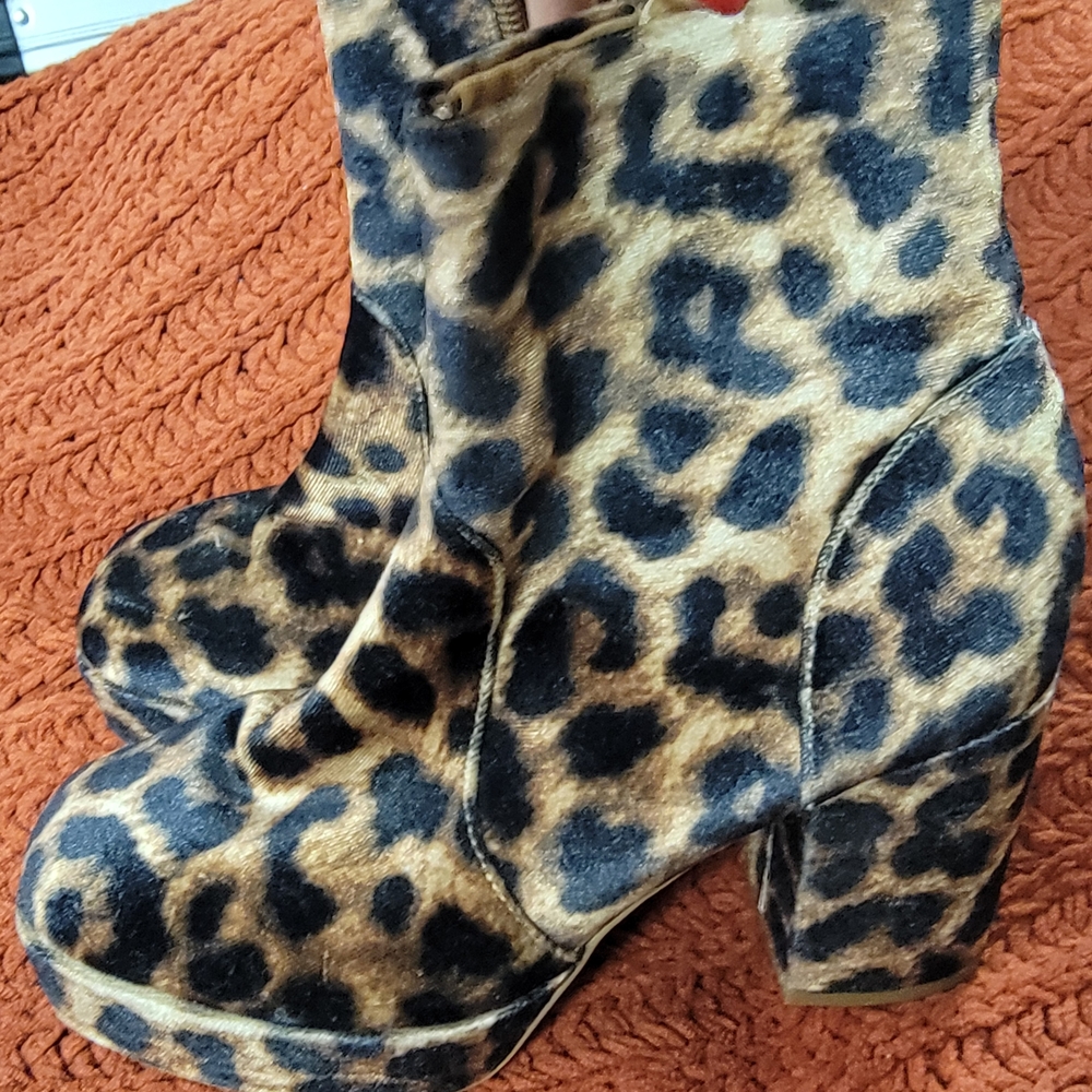Urban Outfitters Leopard Heeled Boots